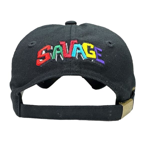House of Commons Premium Headwear Savage Embroidered Strap Back Hat - One Size - Picture 5 of 8